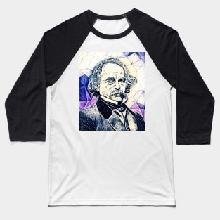 Nathaniel Hawthorne Portrait | Nathaniel Hawthorne Artwork 14 Baseball T-Shirt